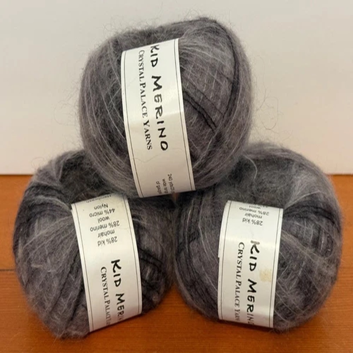 Lot of 3 Crystal Palace Yarns Kid Merino 9807 "Shadows" Mohair / Merino / Nylon