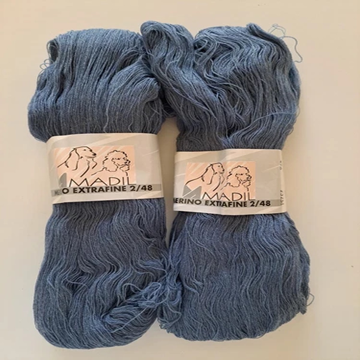 Vintage Madil Italy 100% Merino Extrafine 2/48 Wool Yarn Ocean Blue (2) 50g