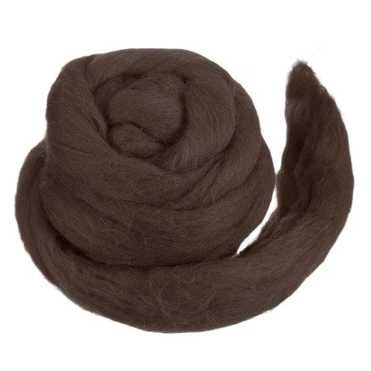 Wool Roving Yarn Soft Felting Wool 120g/4.23oz Chunky Roving Yarn Dark Brown