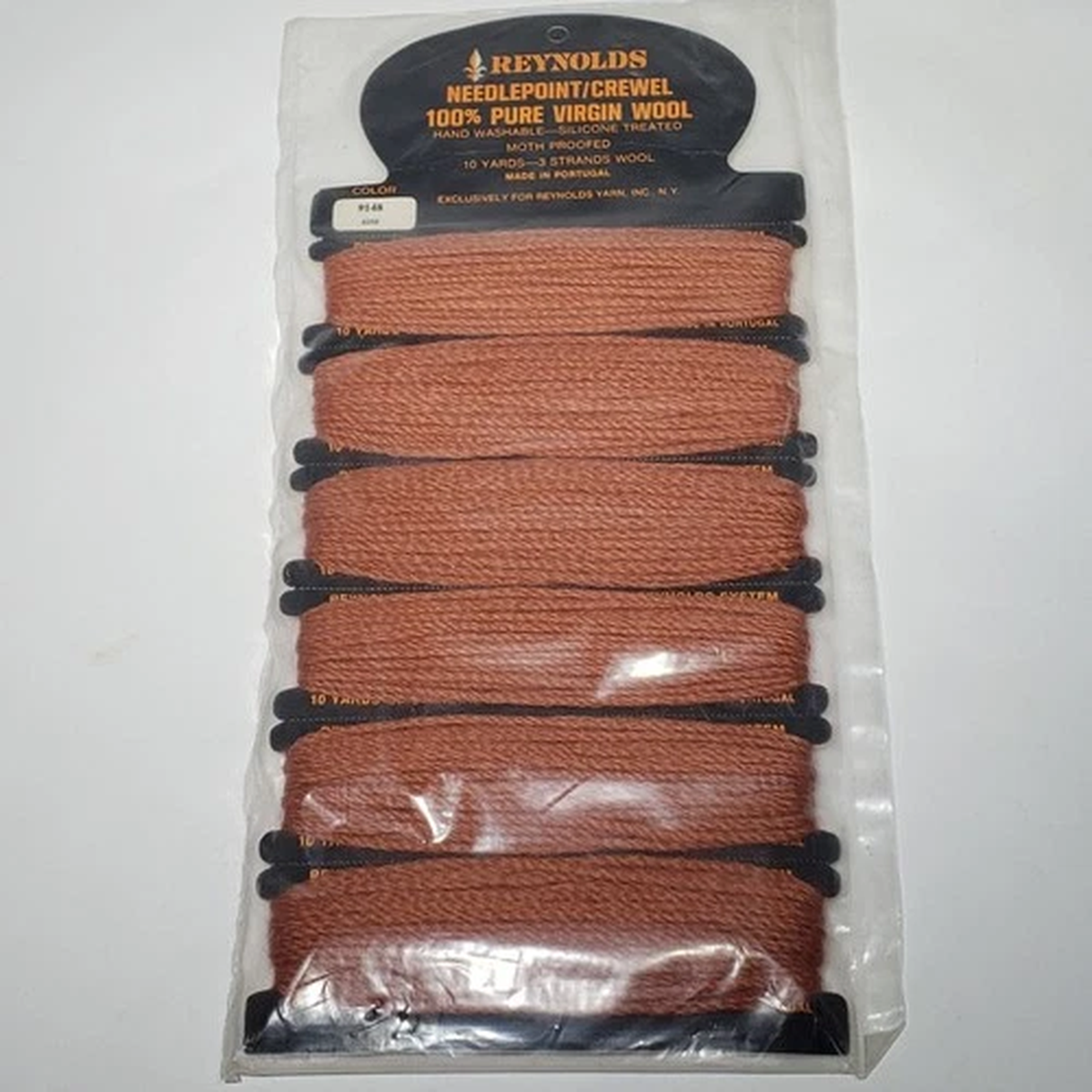 Reynolds Needlepoint Crewel 100% Pure Virgin Wool #9148 Copper Burnt Orange NOS