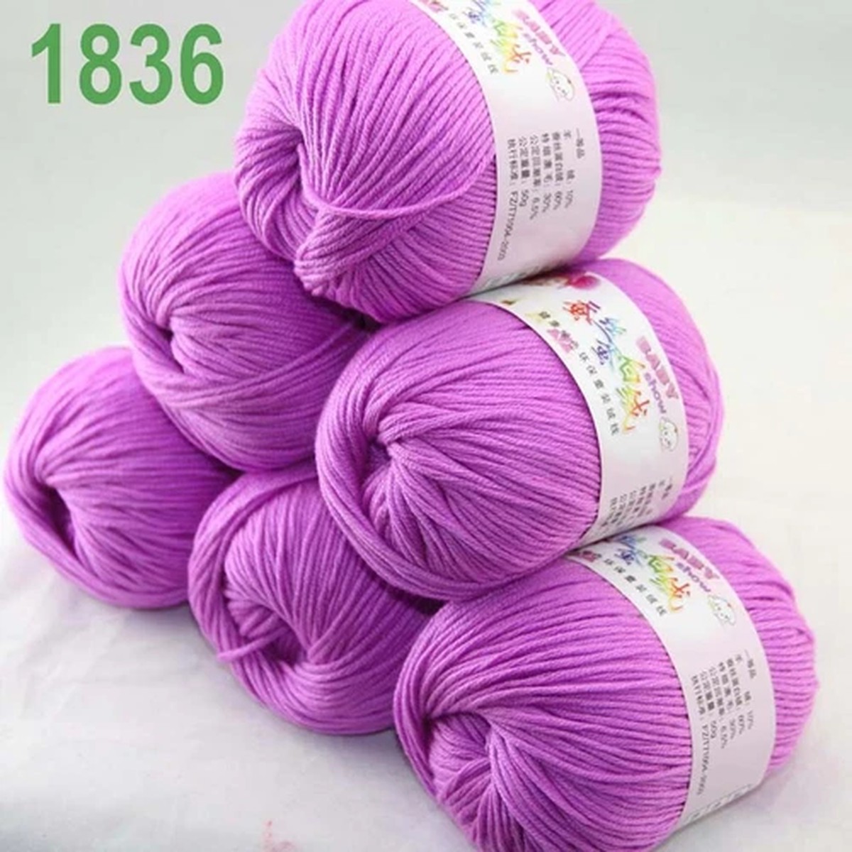 Sale 6 Skeinsx50g Cashmere Silk Wool Baby DK Hand Blankets Crocheted Yarn 36