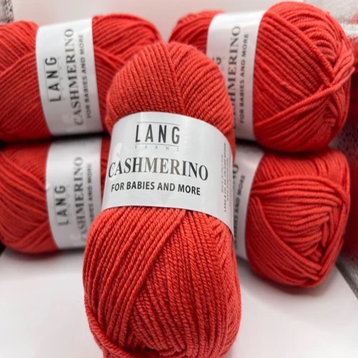 LOT of 5 Lang Cashmerino Yarn #029 Melon Sport Weight 50gr 136yds ea 680yd total