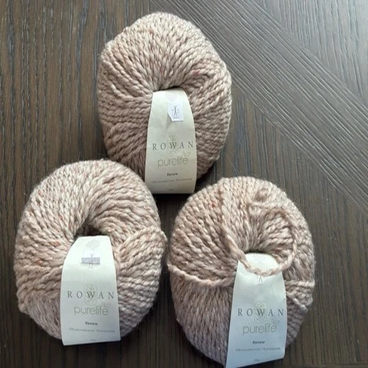 3 Balls Rowan Purelife Renew Yarn 00680 Tractor Recycled Wool 93% Polyamide 50G