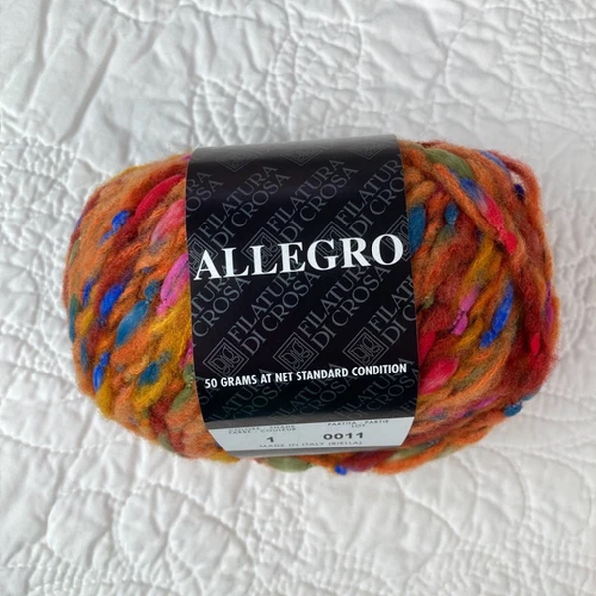 Filatura Di Crosa Allegro 1 Orange Wool Blend Yarn -- 1 Ball