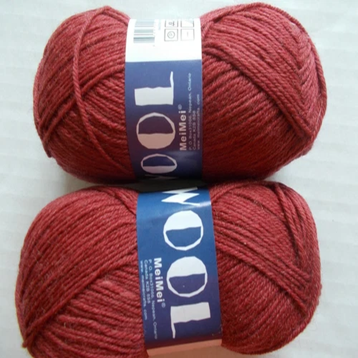 MeiMei Sock Wool wool/nylon blend yarn, rusty, lot of 2 (195 yds ea)