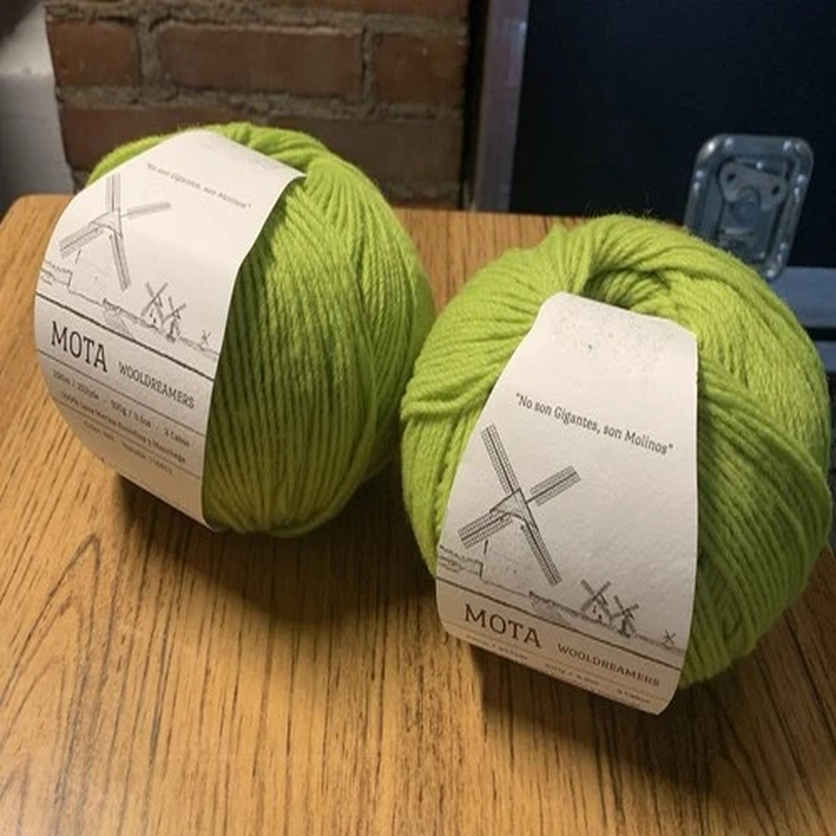 Mota Wooldreamers Spanish Merino Yarn Green Wool 2 Balls