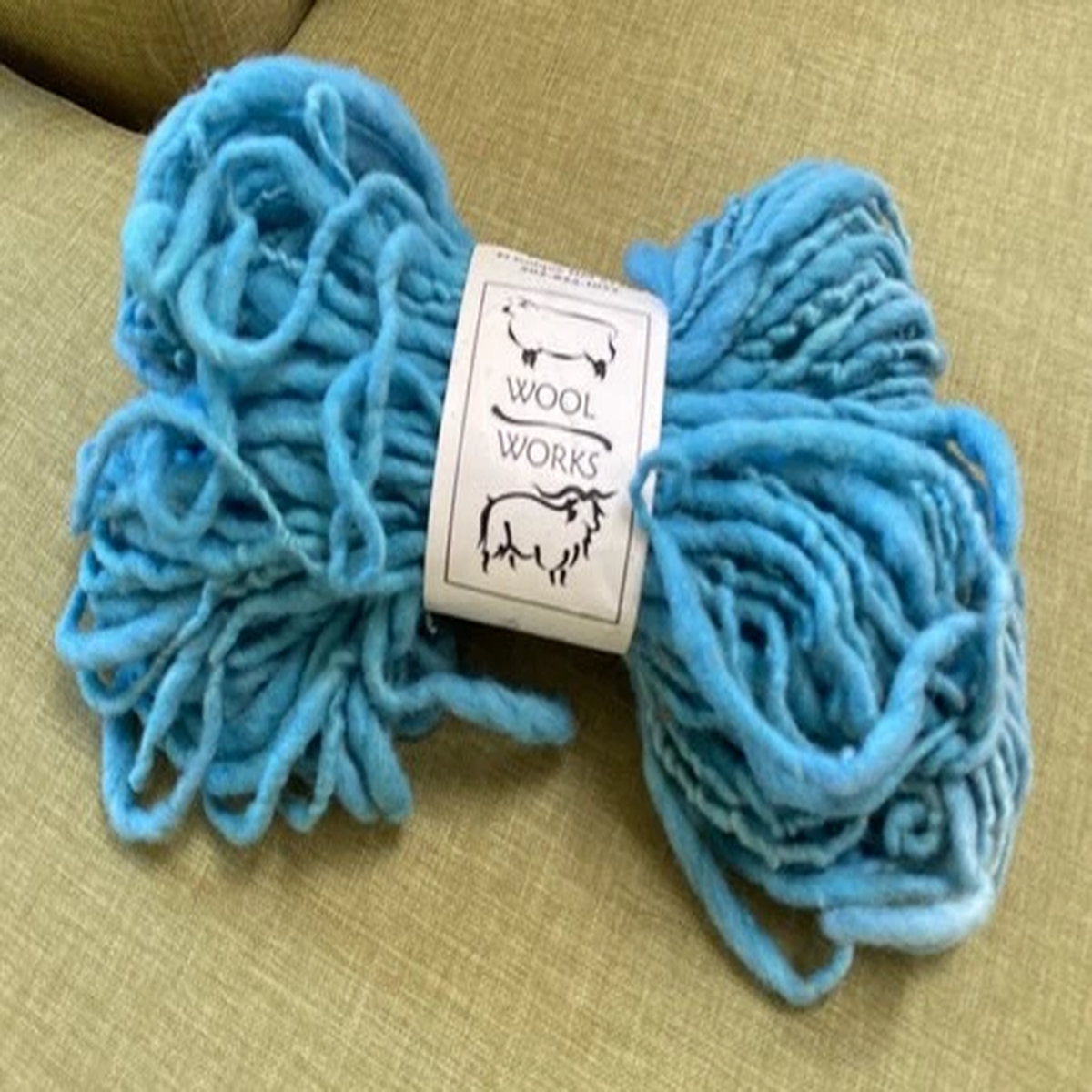 Wool Works Powder Blue Texas Wool New Mexico Skein Yarn