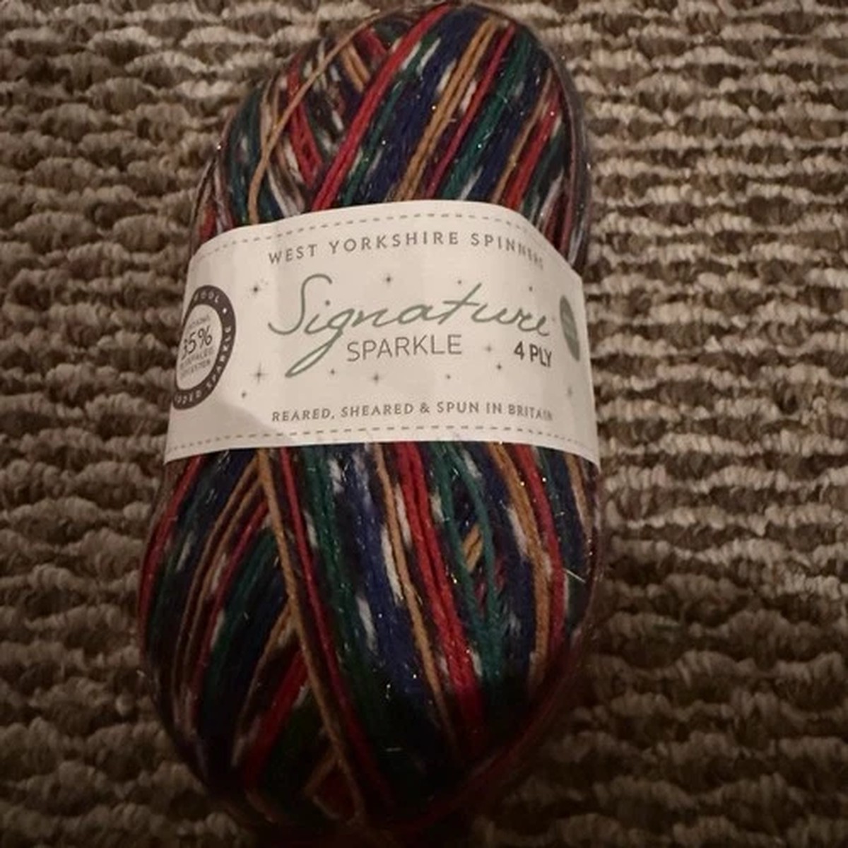 WYS Signature Sparkle 4 ply Knitting Wool Yarn 100g - 1166 Nutcracker