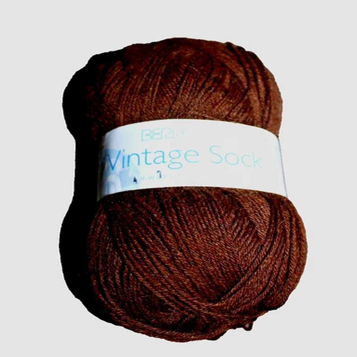 Berroco ::Vintage Sock #12079 Brown: wool blend sock yarn 3.5 oz 437 yds