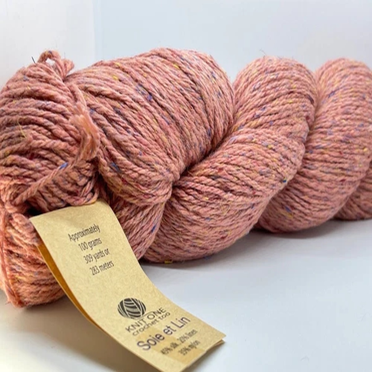 Knit One Crochet Too K1C2 Soie et Lin #419 Valencia Tweed Silk Linen Yarn 100g
