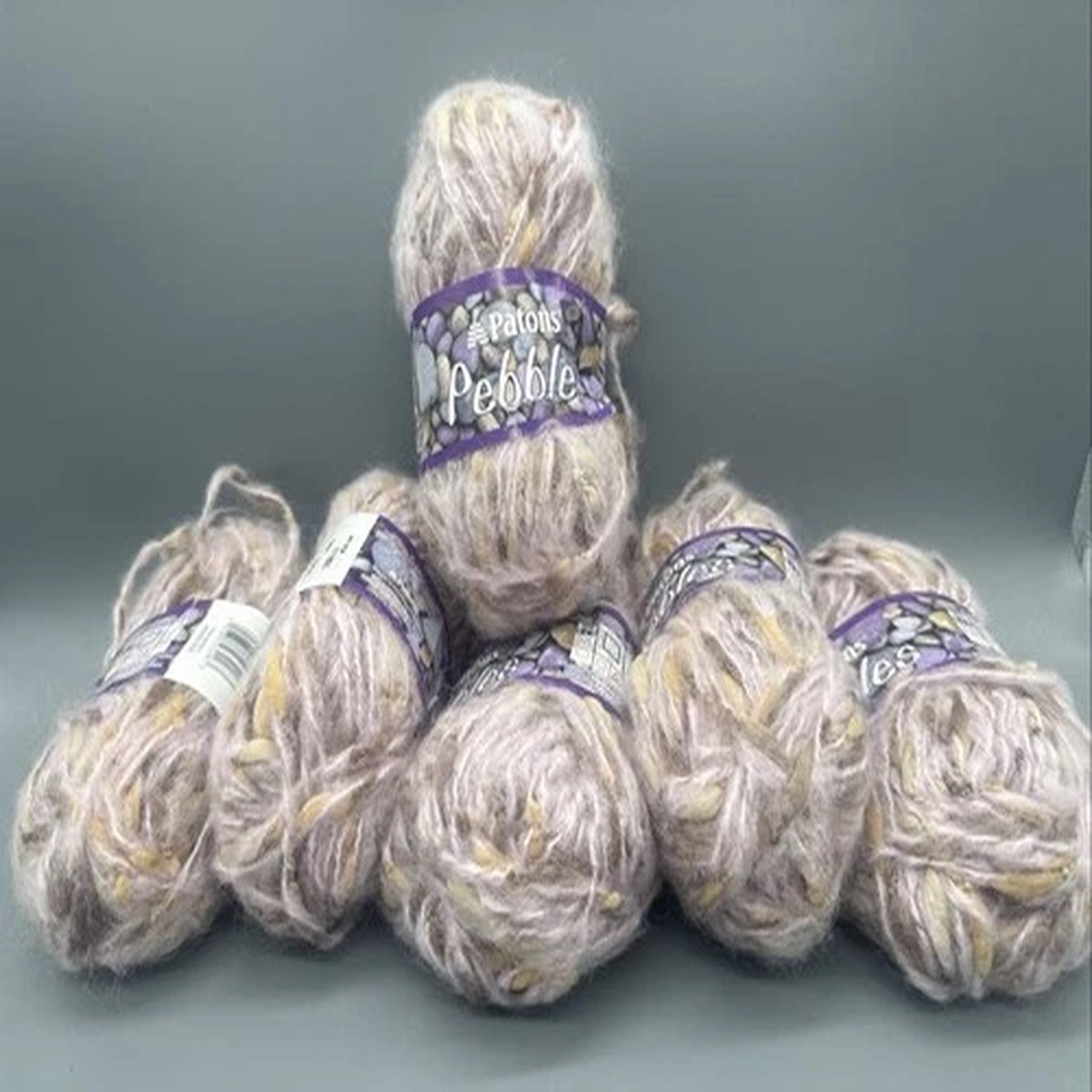 Patons Pebbles Yarn Pink Marble Super Bulky Lot Of 6