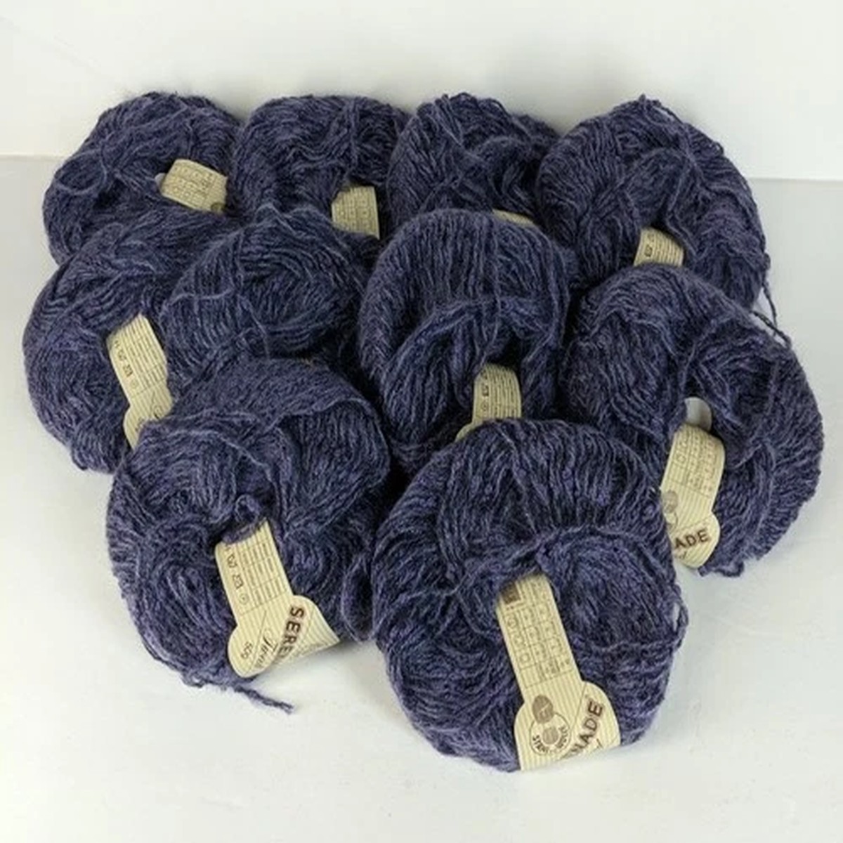 Stahl Wolle Serenade Tweed Yarn Purple 50g~Lot 10~Mohair Cotton Acrylic Blend