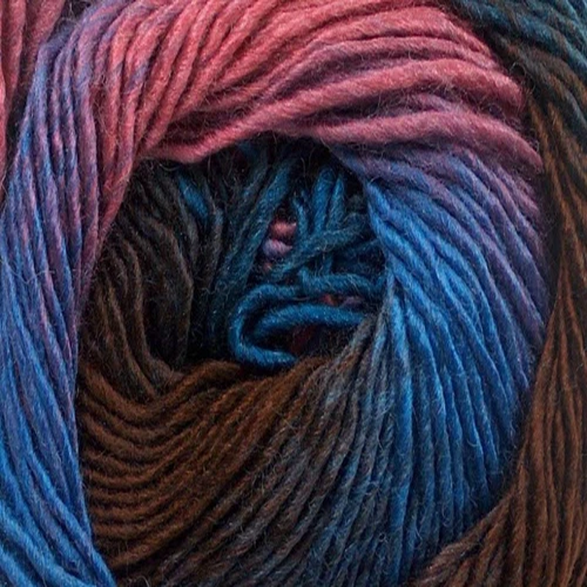 Brambles Primadonna #55456 Fine Self-Striping Wool Bl Yarn 100gr Brown Blue Pink