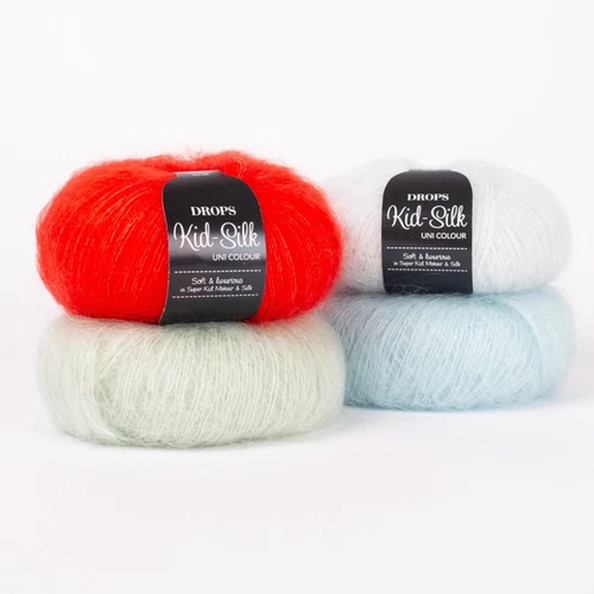 Fluffy Mohair Silk Yarn Kid Mohair Mulberry Silk Knitting Wool DROPS KID-SILK