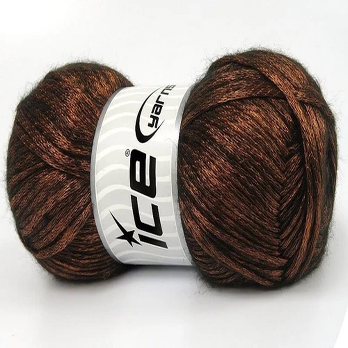 Glam Universe Ice 82258 Copper, Black 100gr 250yds Shiny Fuzzy Yarn