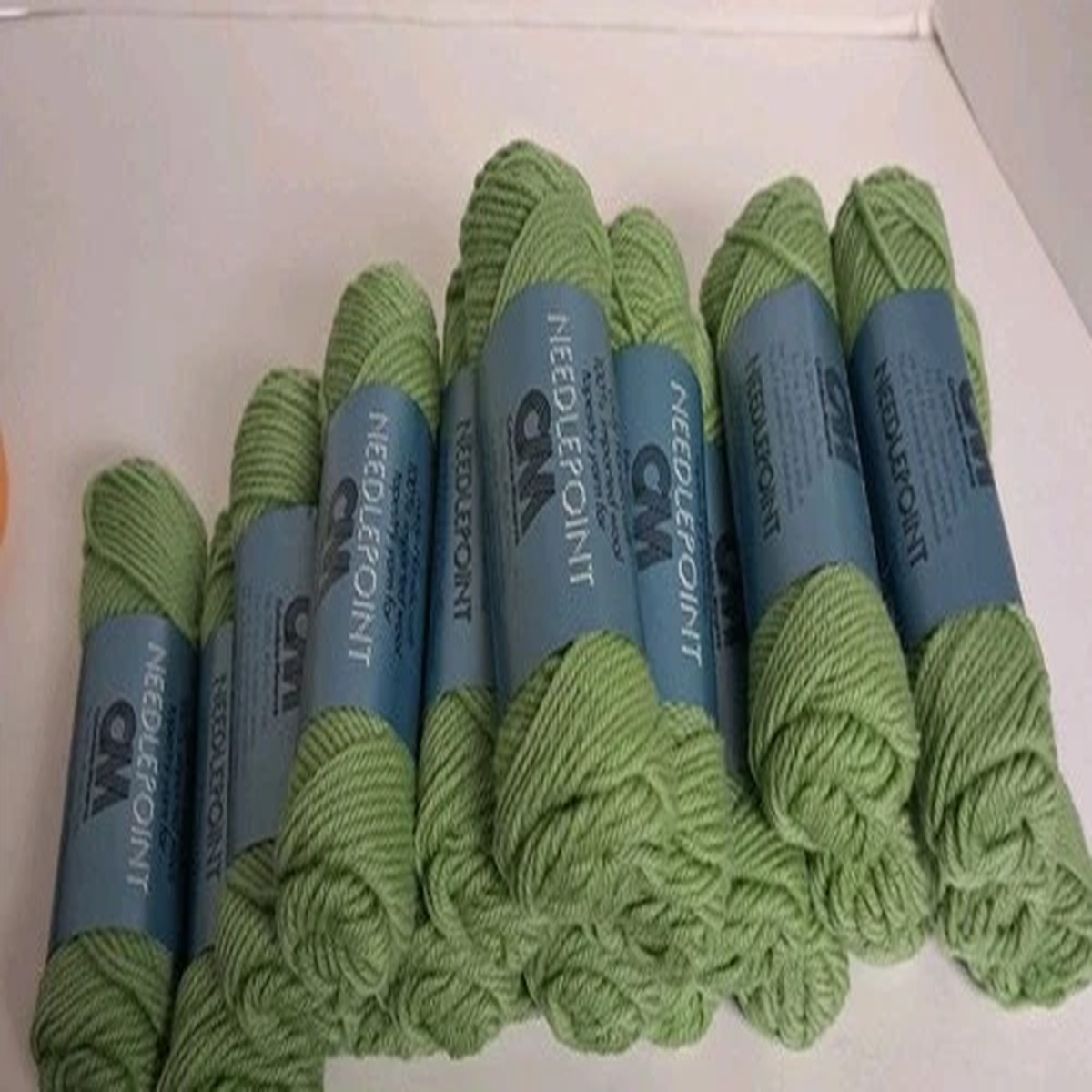 Lot 20 VTG Skns Lady Handicraft Columbia-Minerva Needlepoint Green 100%wool Yarn