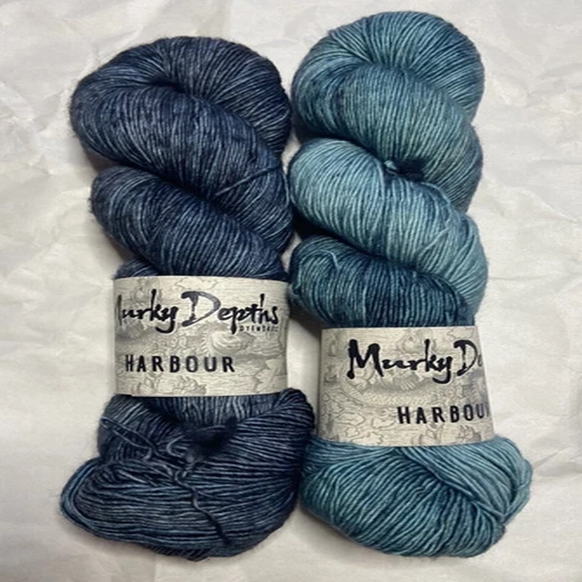 Murky Depths Dyeworks Harbour Yarn 2-skein Bundle / 100% Wool / 400yds ea