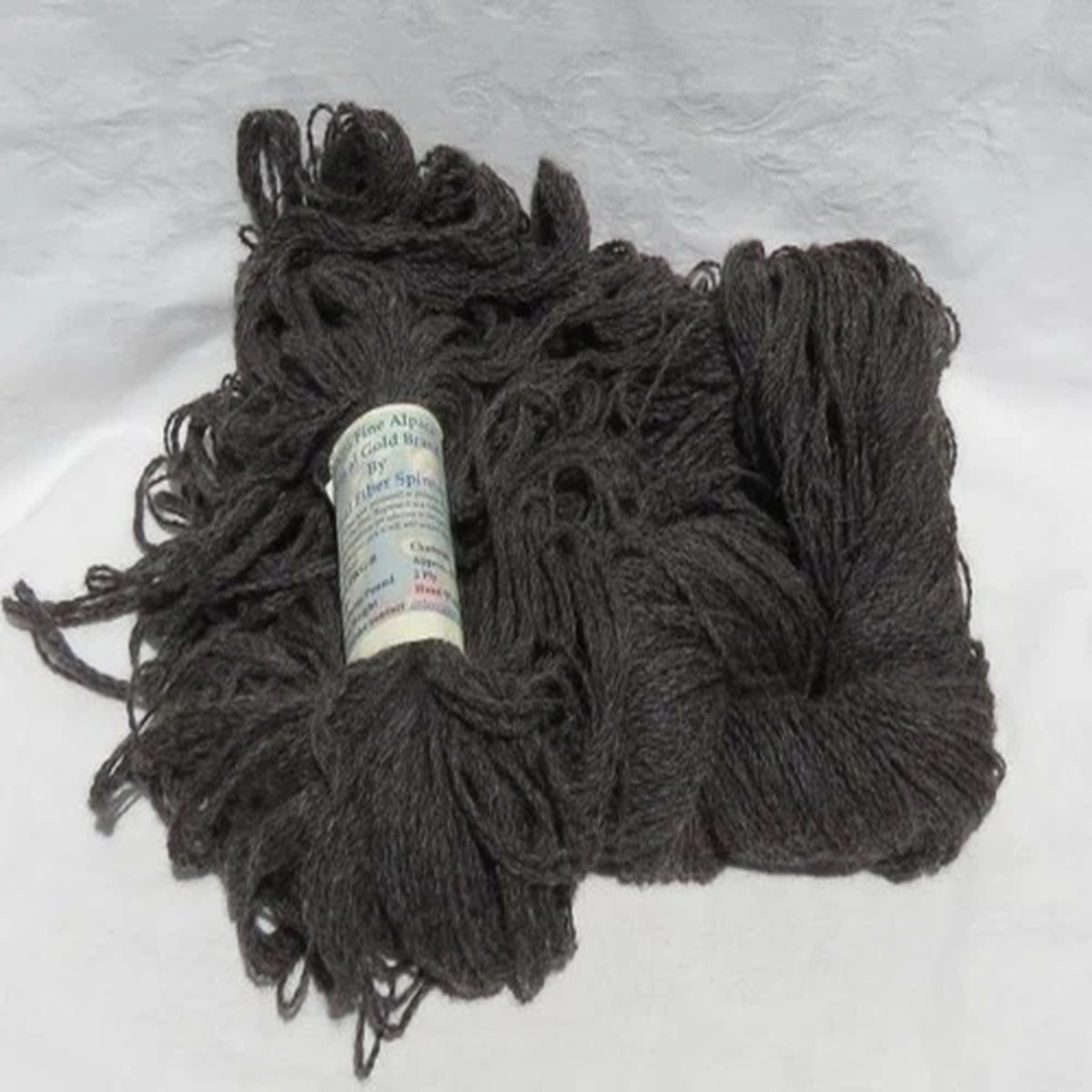 NEW ROYAL GOLD BRAND Charcoal Gray 100% Fine Alpaca Yarn 500 yds 2 Hanks
