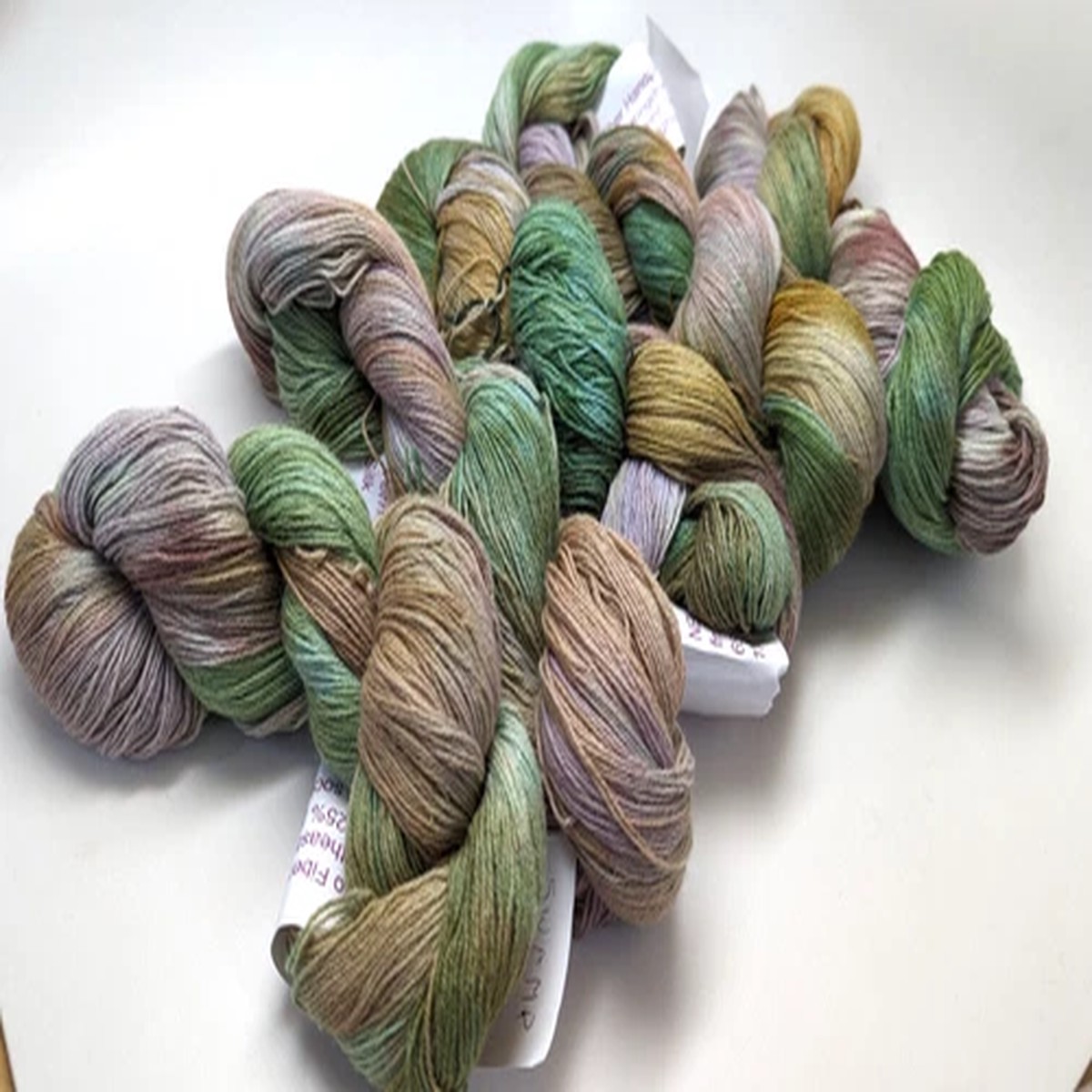 Full Bag of 5 NEK Handdyed 65% Merino/ 25% Nylon/10%Silk 100g/440yds Swamp