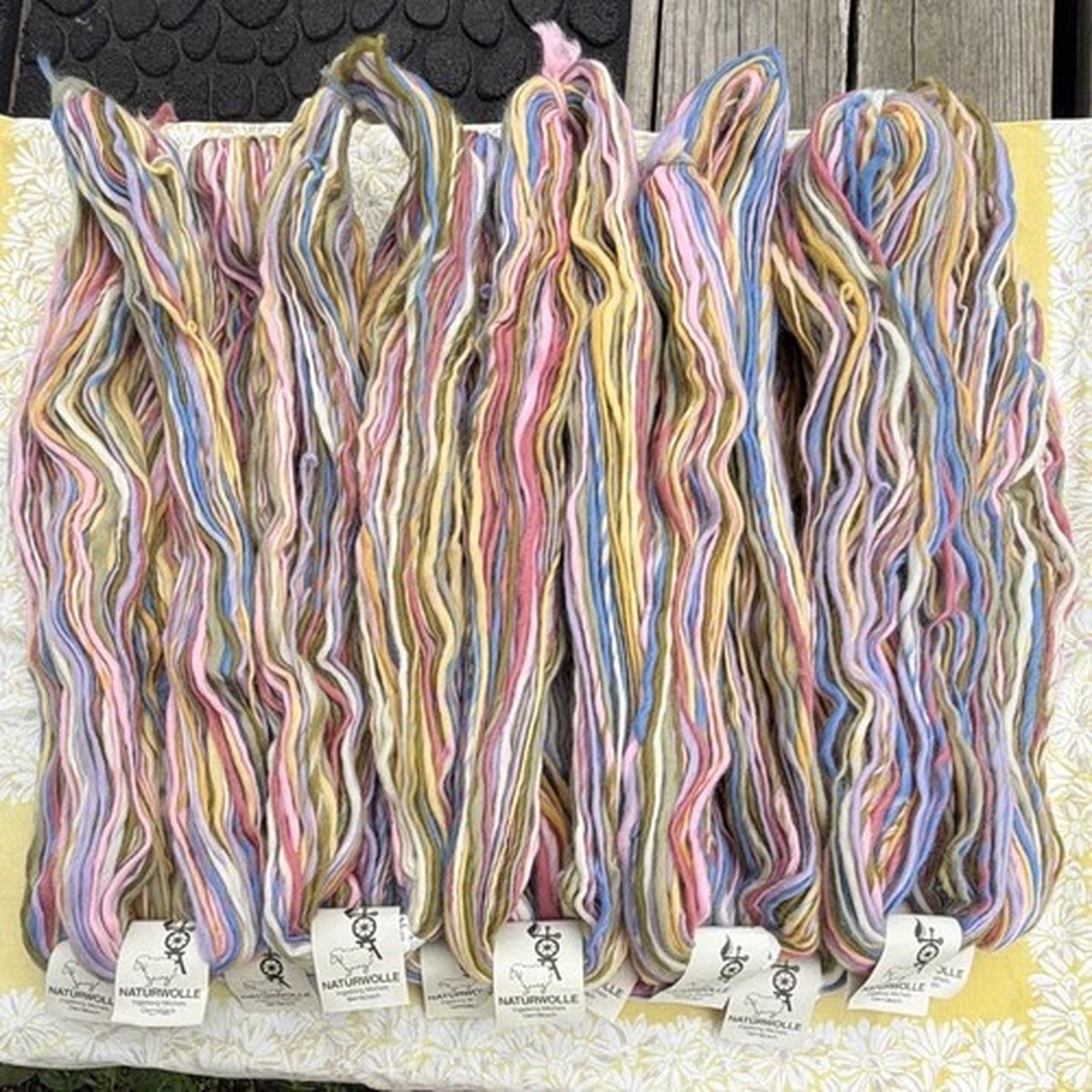 Naturwolle Black Forest Handspun 100% New Wool Worsted Yarn Lot - 11 skeins
