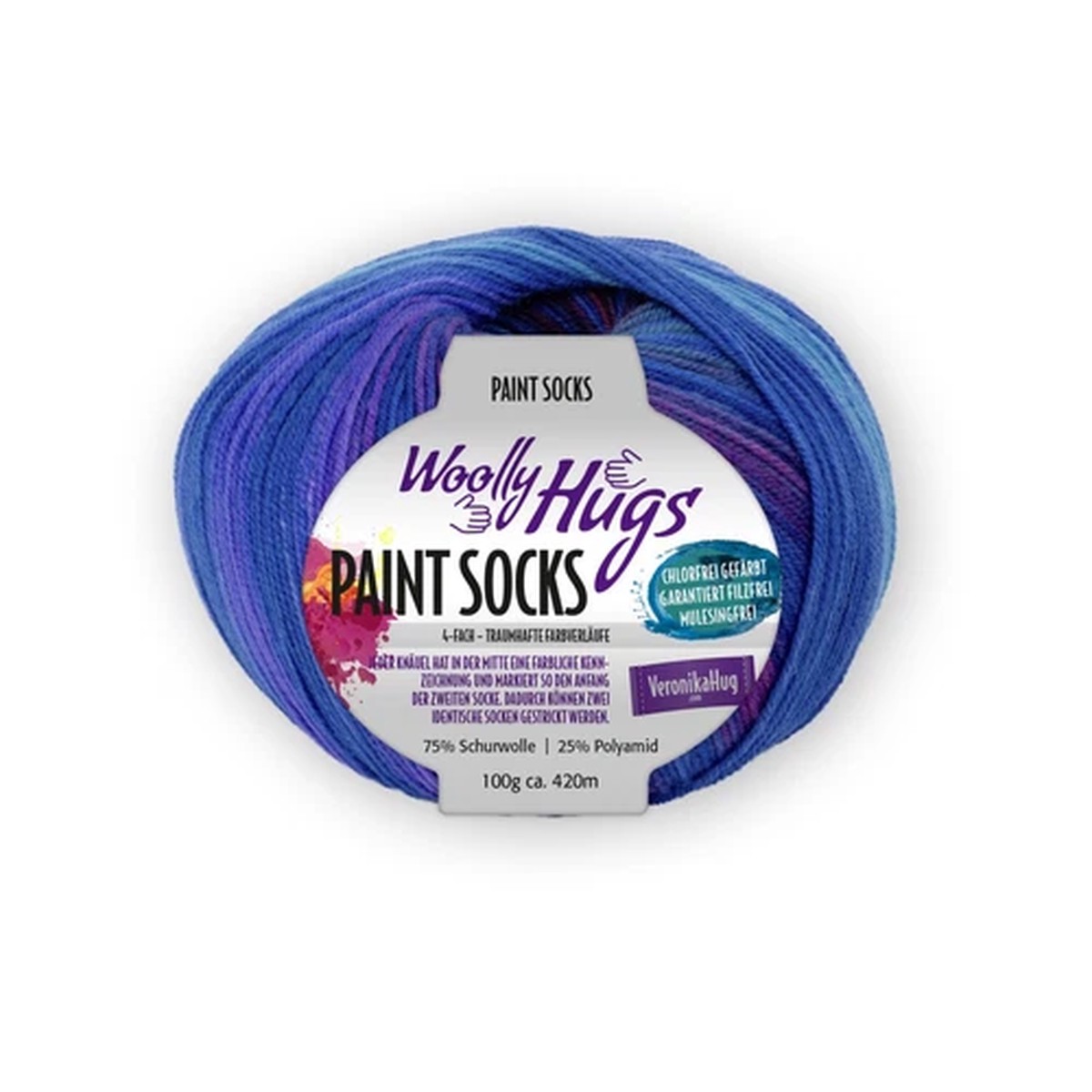Paint Socks - Woolly Hugs by PRO LANA - Color 209 - 100 g / approx. 420 m Wool
