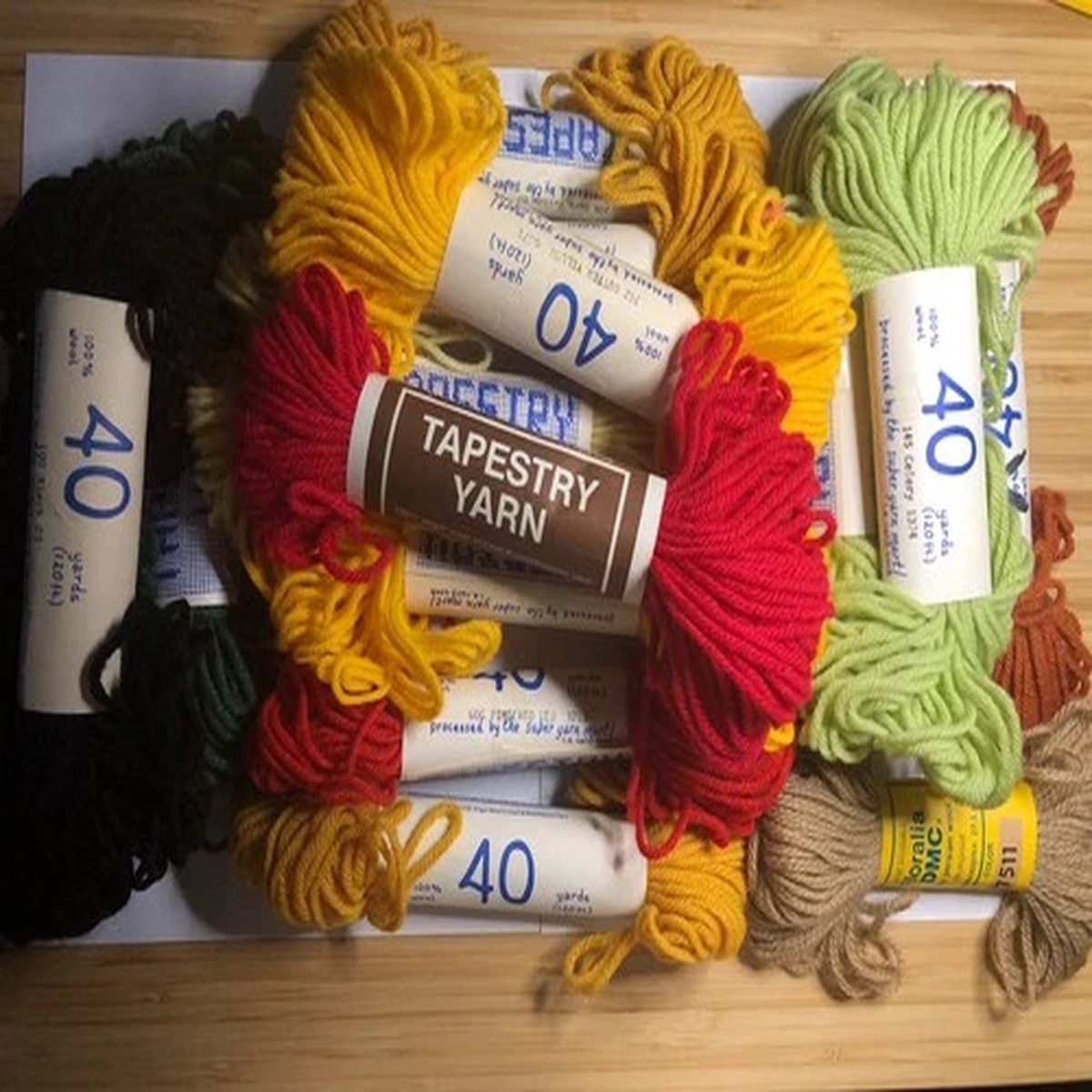 Tapestry threads 100% Wool Yarn Lot of 15 355g