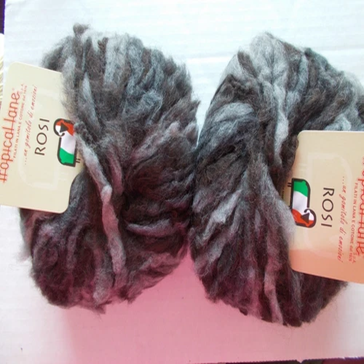 Tropical Lane Rosi brushed wool blend yarn, Mink, lot of 2 (99 yds each)