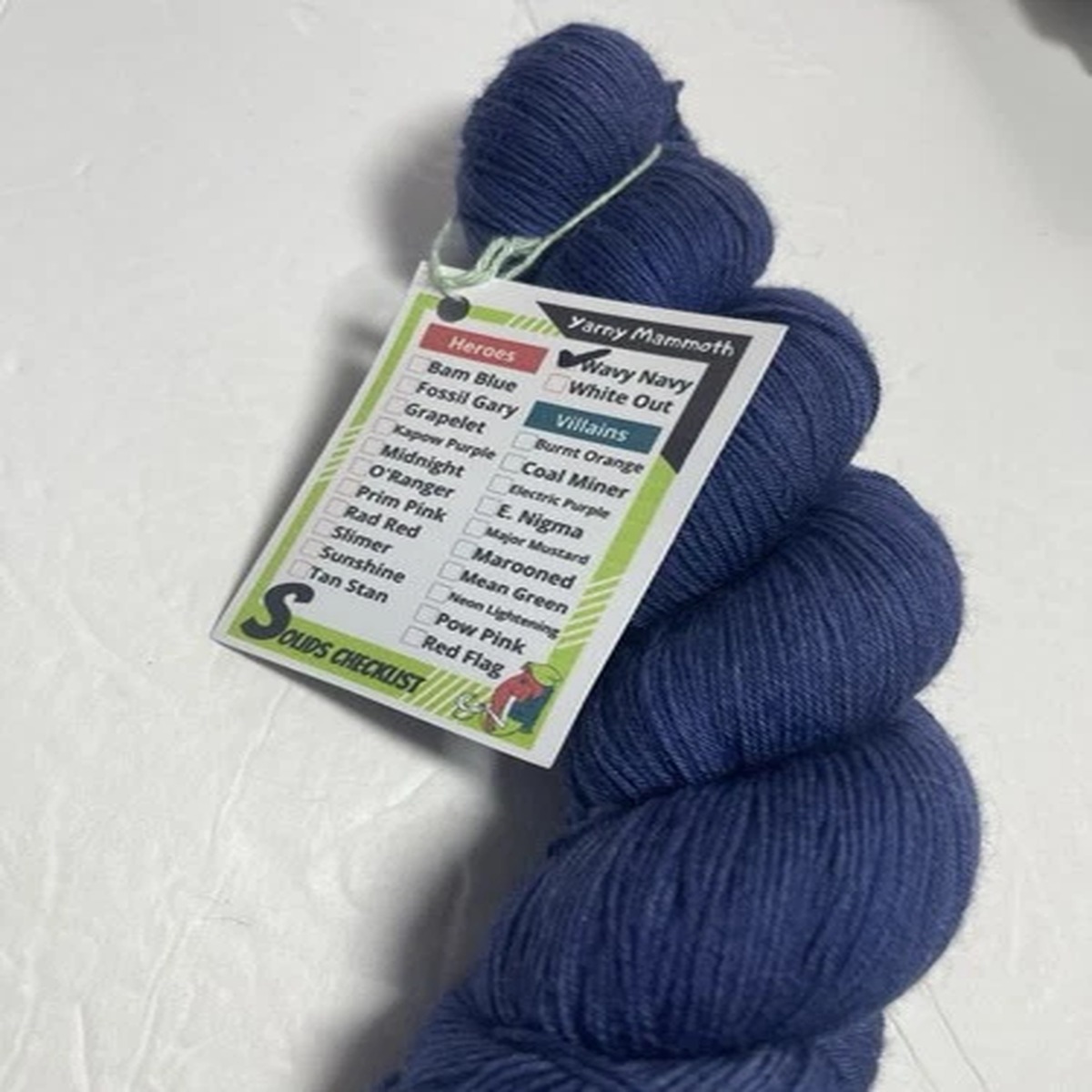 YARNY MOMMOTH FINGERING / SOCK YARN. 1PK. WAVY / NAVY. I Combine Ship. See Det