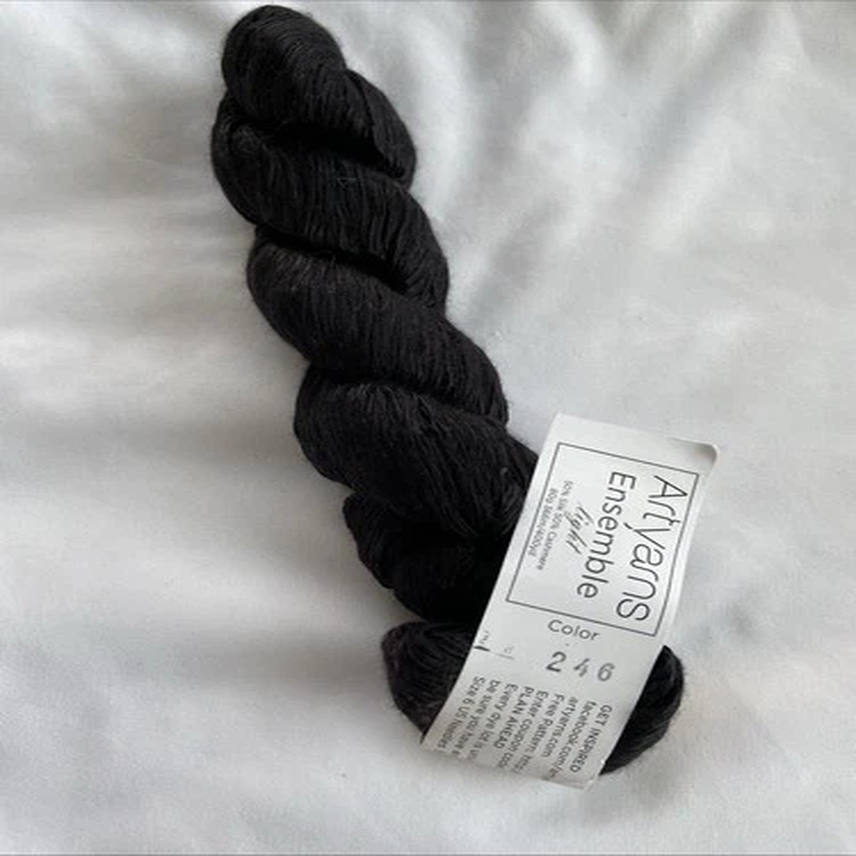 Artyarns Ensemble Light - 1 hank - 246 Black - 80g - Silk/Cashmere