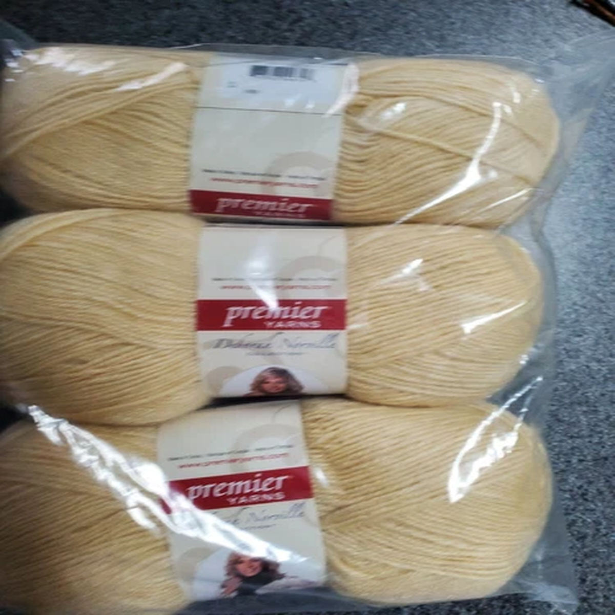 Deborah Norville CUSTARD Alpaca Dance Premier Yarn 3 Skeins Per Package
