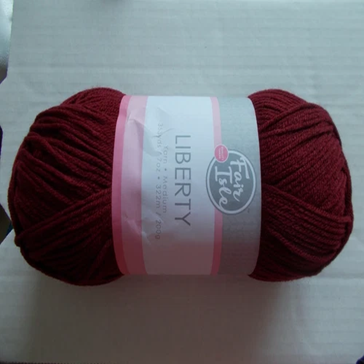 Fair Isle Liberty medium yarn, Pomegranate (burgundy), 1 large skein (353 yds)