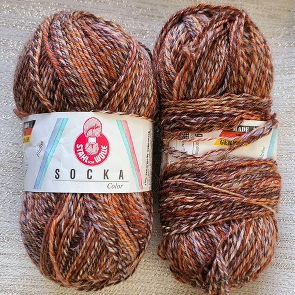 2 Skeins - Socka Color by StahlSche Wolle (75% Wool/25% Nylon) Variegated
