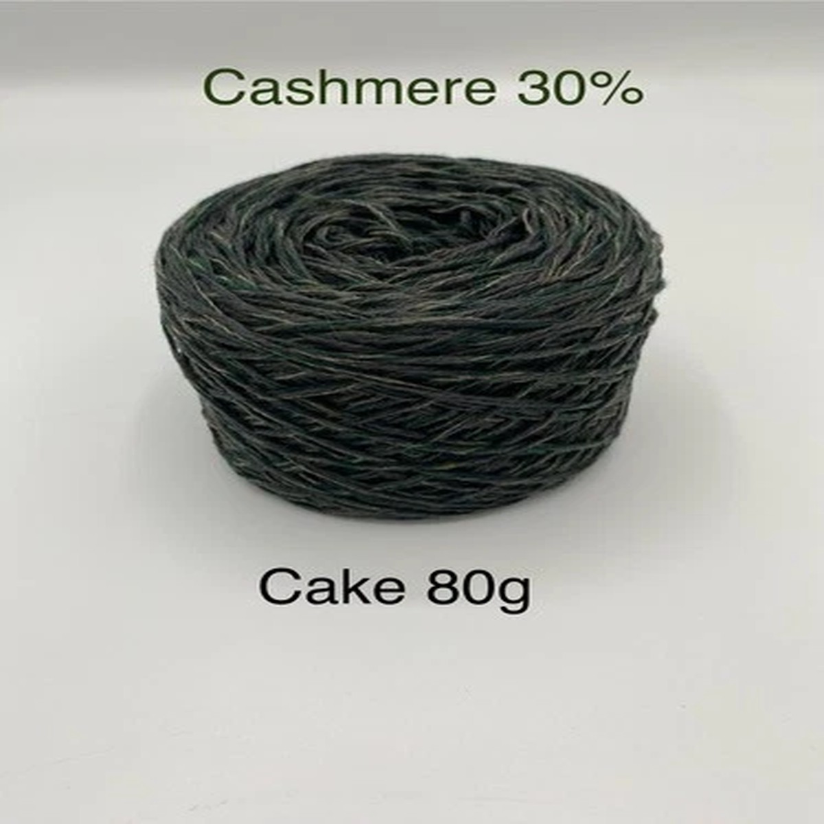 Cash30 Yarn Biagioli Modesto Cake 80g 30%Cashmere 70%Lambswool Italy Gray Green