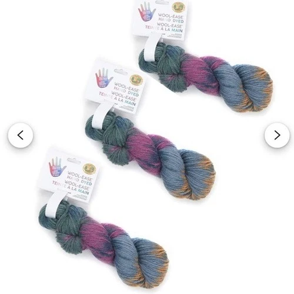 Lion Brand Hand Dyed Yarns Wool Ease Yarn Color Milky Way bundle of 3