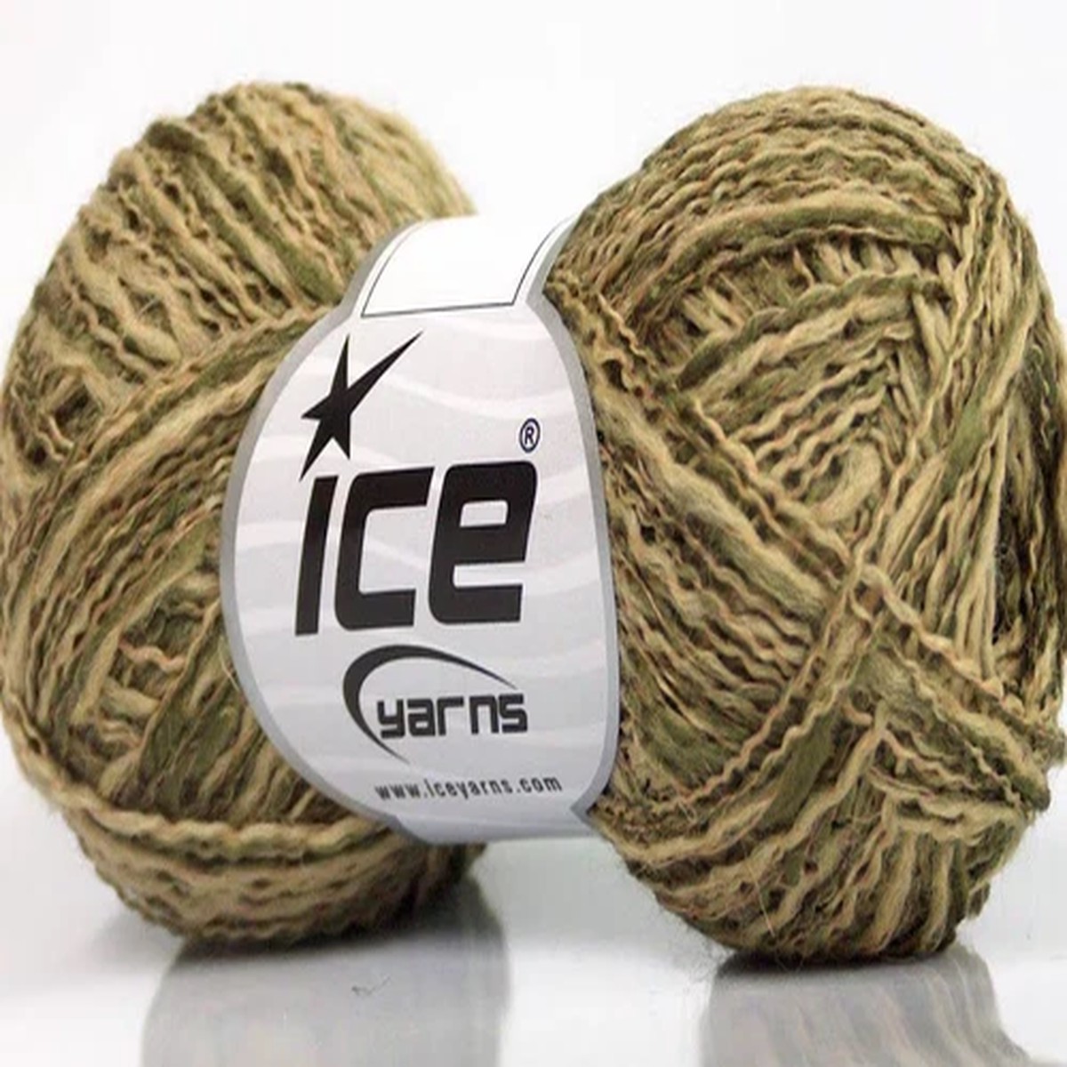 Sage Green Beige Doppio Lana 56194 Ice Yarns Wool Blend Sport Wt Thin Thick 50gr