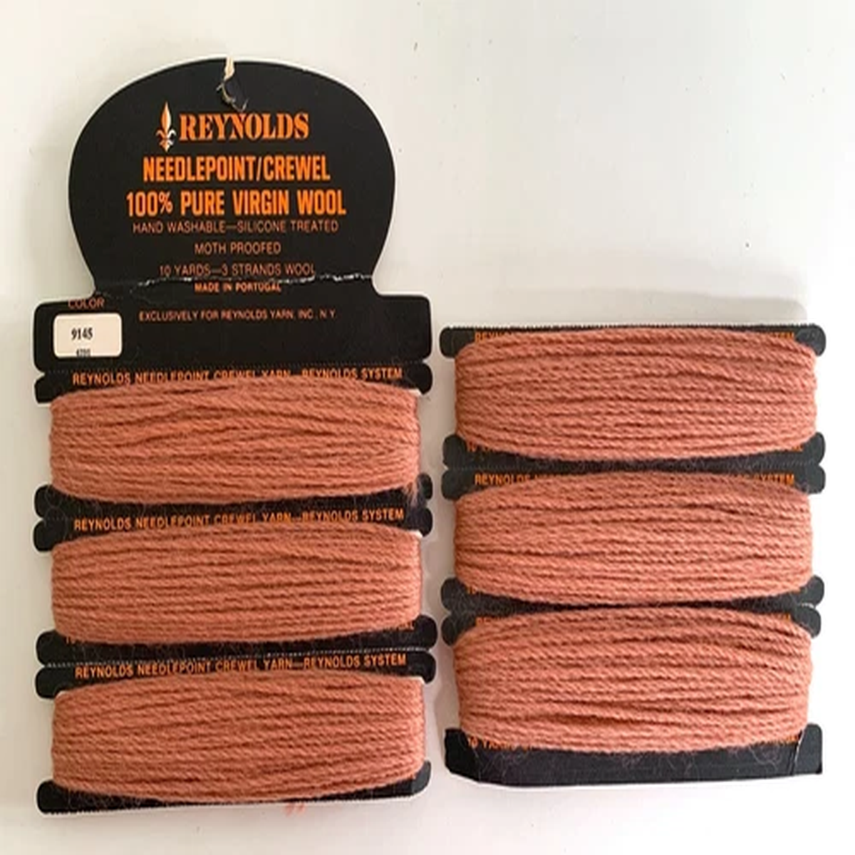 Reynolds Needlepoint Crewel 3 Ply Wool Yarn 60 Yards Color 9145 DUSTY PINK