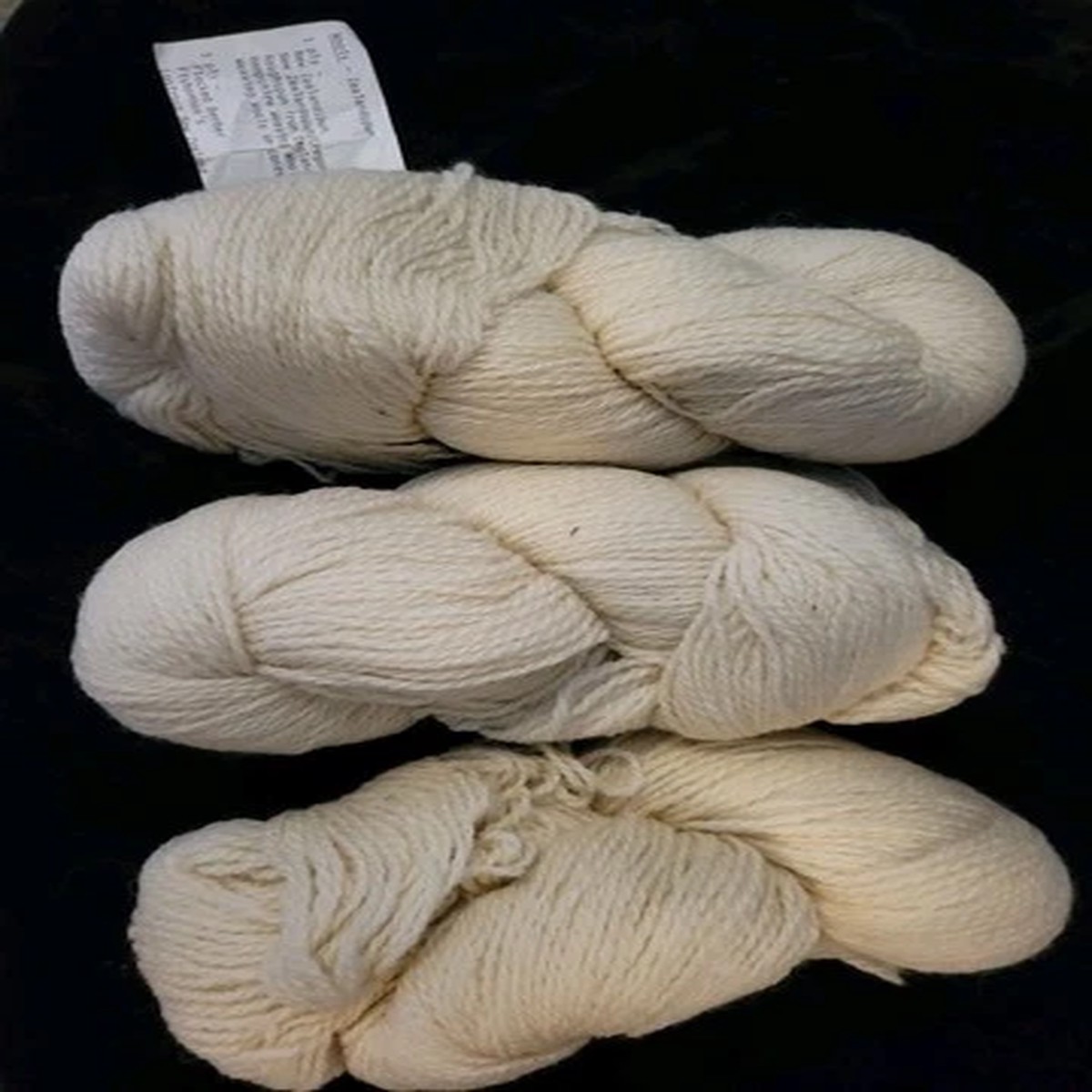 Zeelandspun Pure Wool 2 Ply Natural White 3 Skeins 3.7 Oz Each
