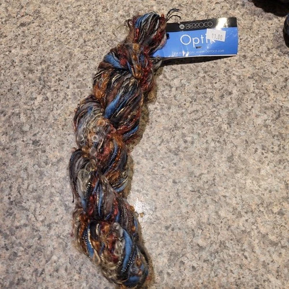 BERROCO OPTIK YARN BLUE BROWN MOHAIR BLEND FRANCE COMBINE SHIPPING