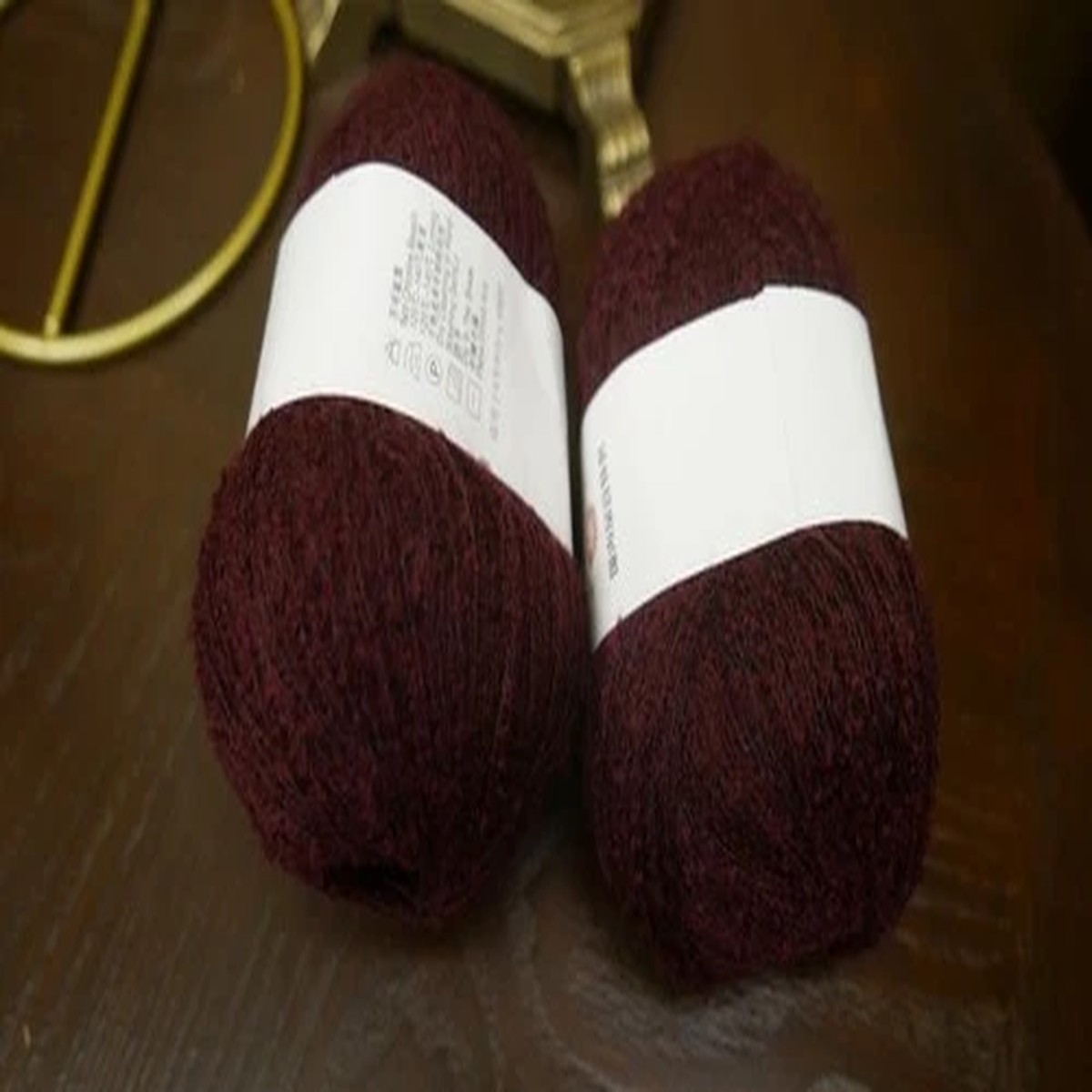 Burgundy 2ply wool yarn Lot of 6