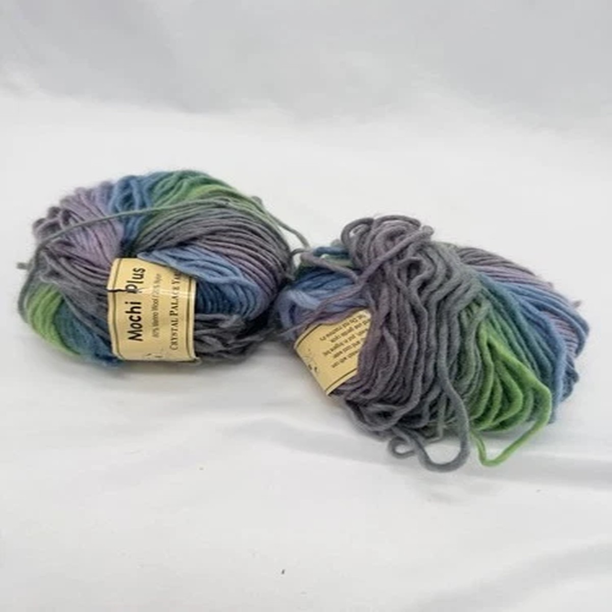 Lot of 2 Mochi Plus Crystal Palace Yarn 80% Merino Wool Color 604 Variegated Y17