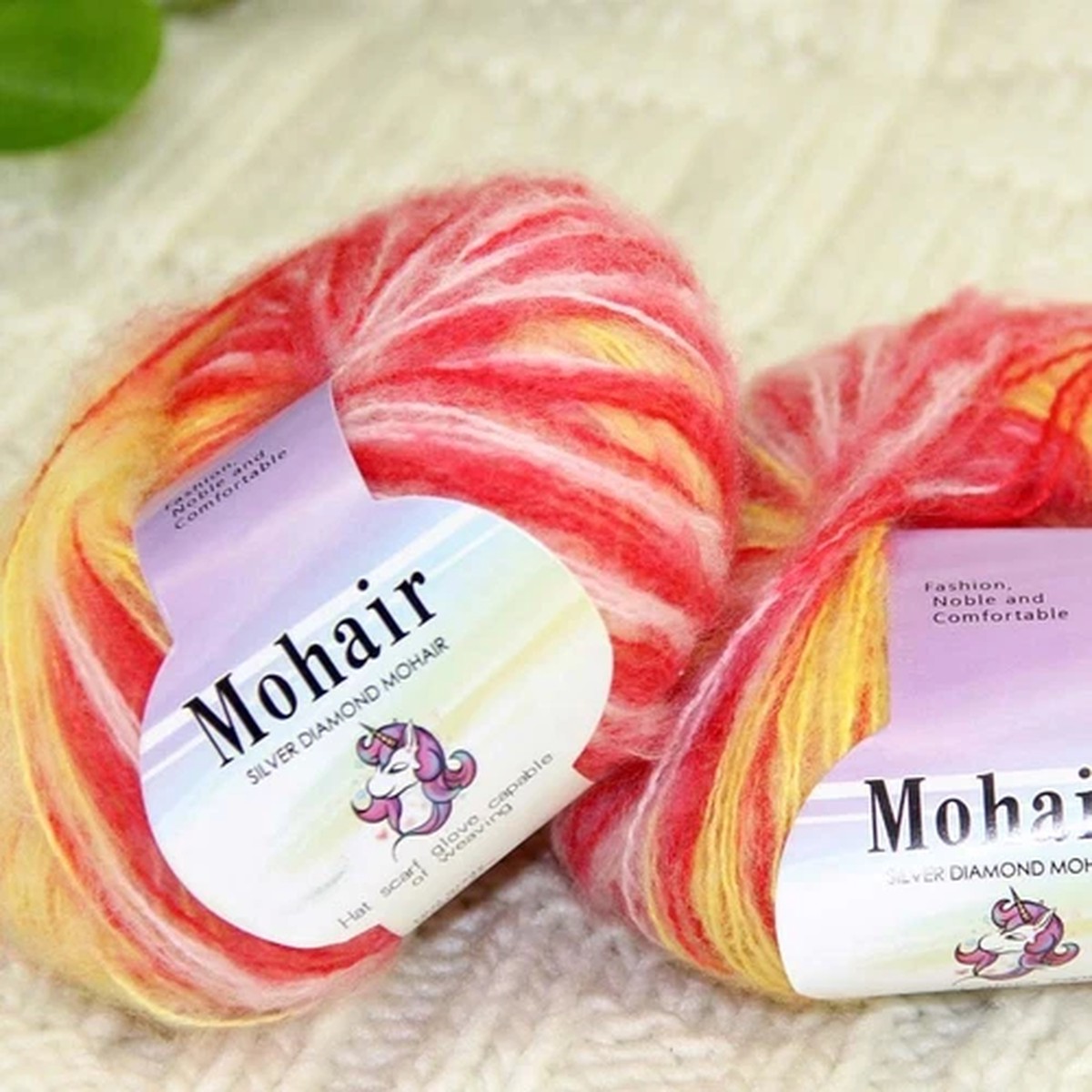Sale New 2BallsX25gSoft Mohair wool Lace Rug Shawl Sweaters Crochet Yarn 59