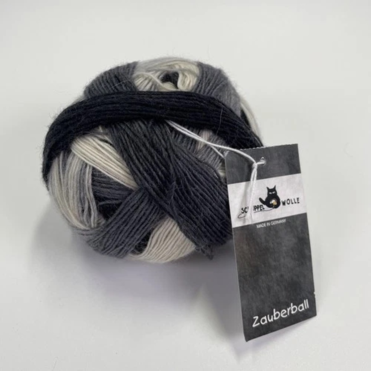 Schoppel Zauberball Sock Yarn Superwash Wool/Nylon #1508 (Black Grey White)