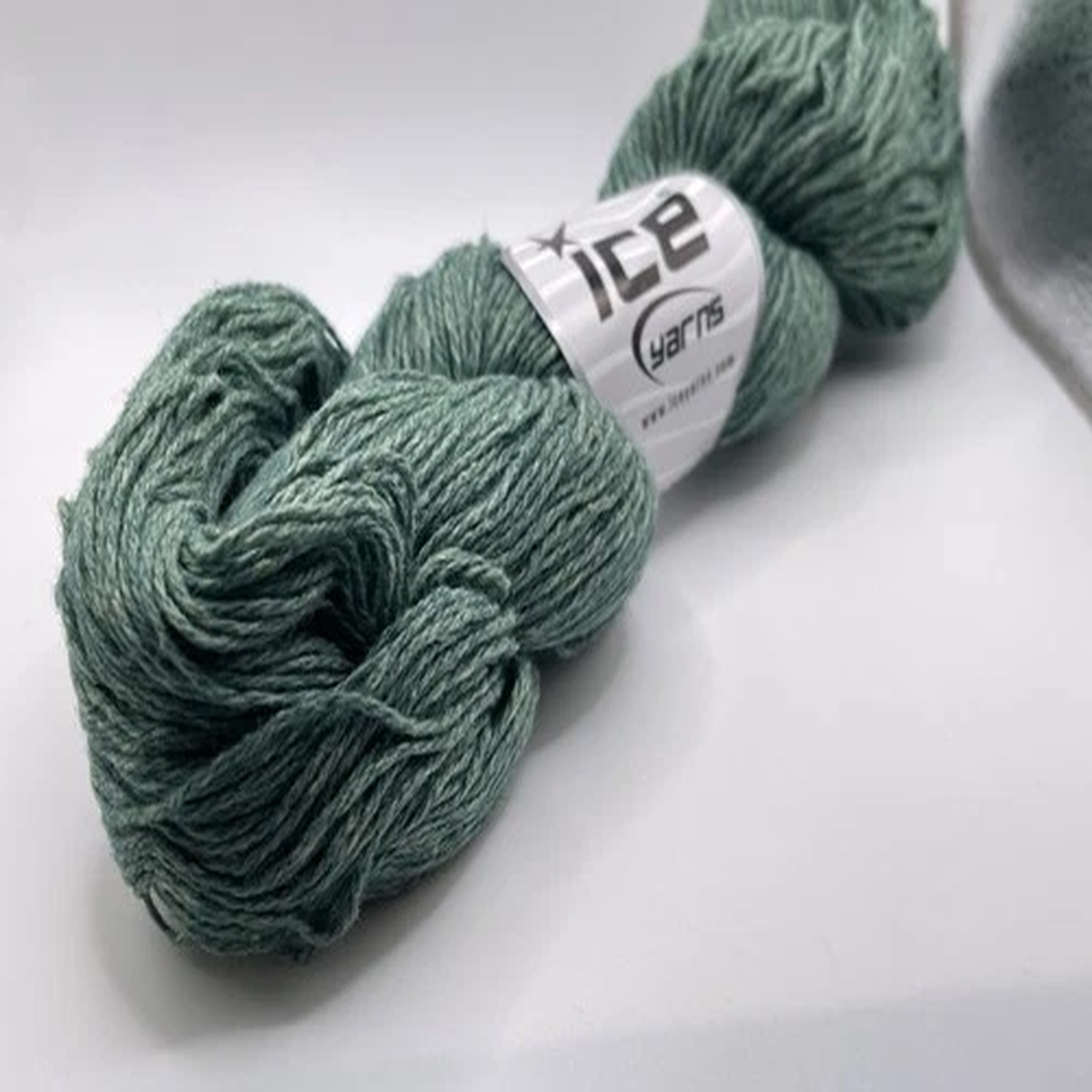 Spruce Green Merino Cotton Yarn 84651 Ice Yarns Wool, Organic Cotton 50gr 251y