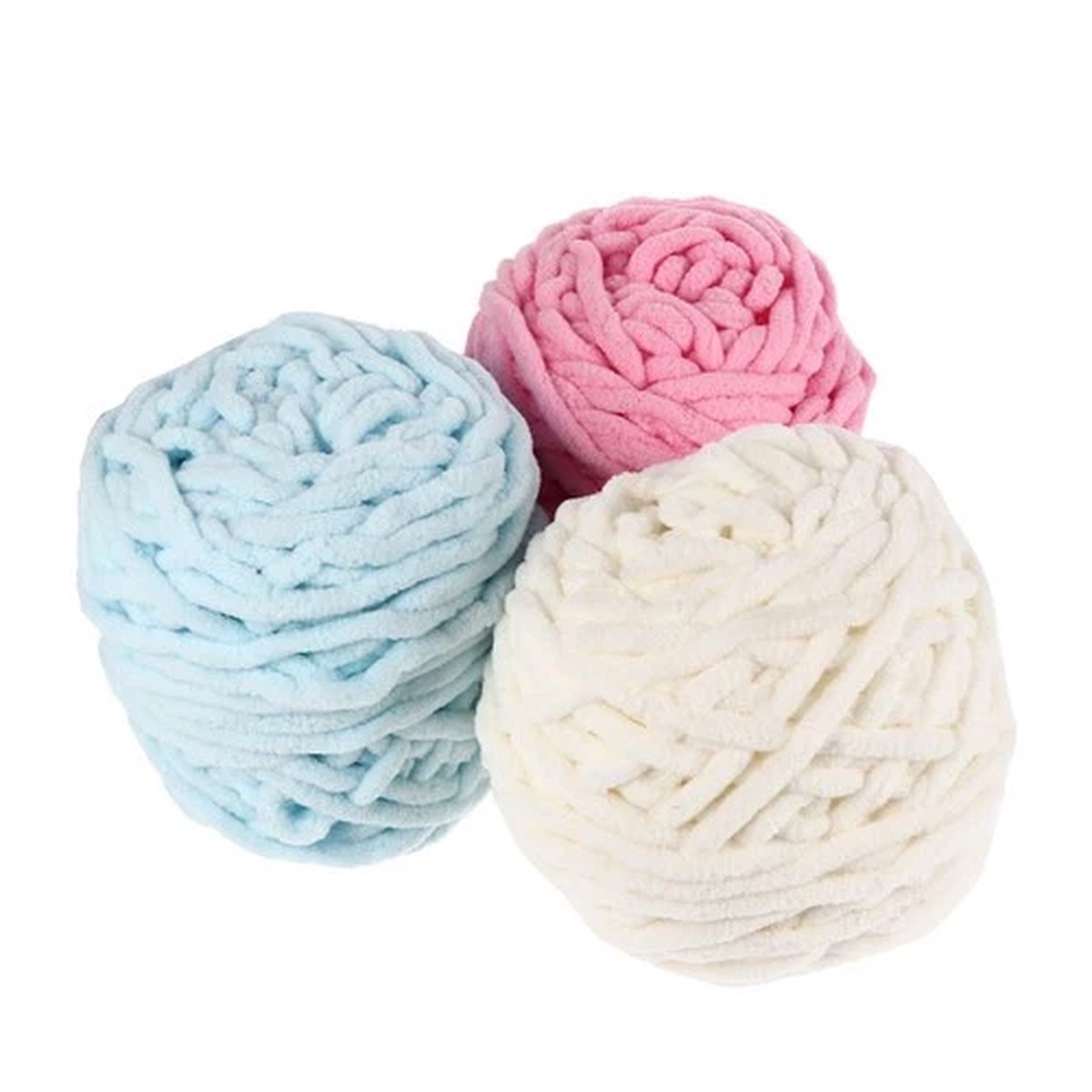 3Pcs Cotton Hand Knitting Wool Yarn Durable Soft Woolen Yarn DIY Knitting Kit