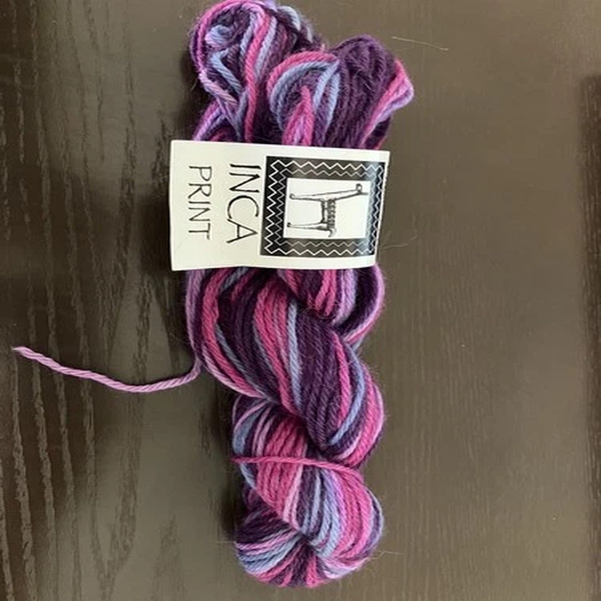 Inca Print Alpaca Yarn 100% Alpaca 50 Grams Variegated Pink and Purple
