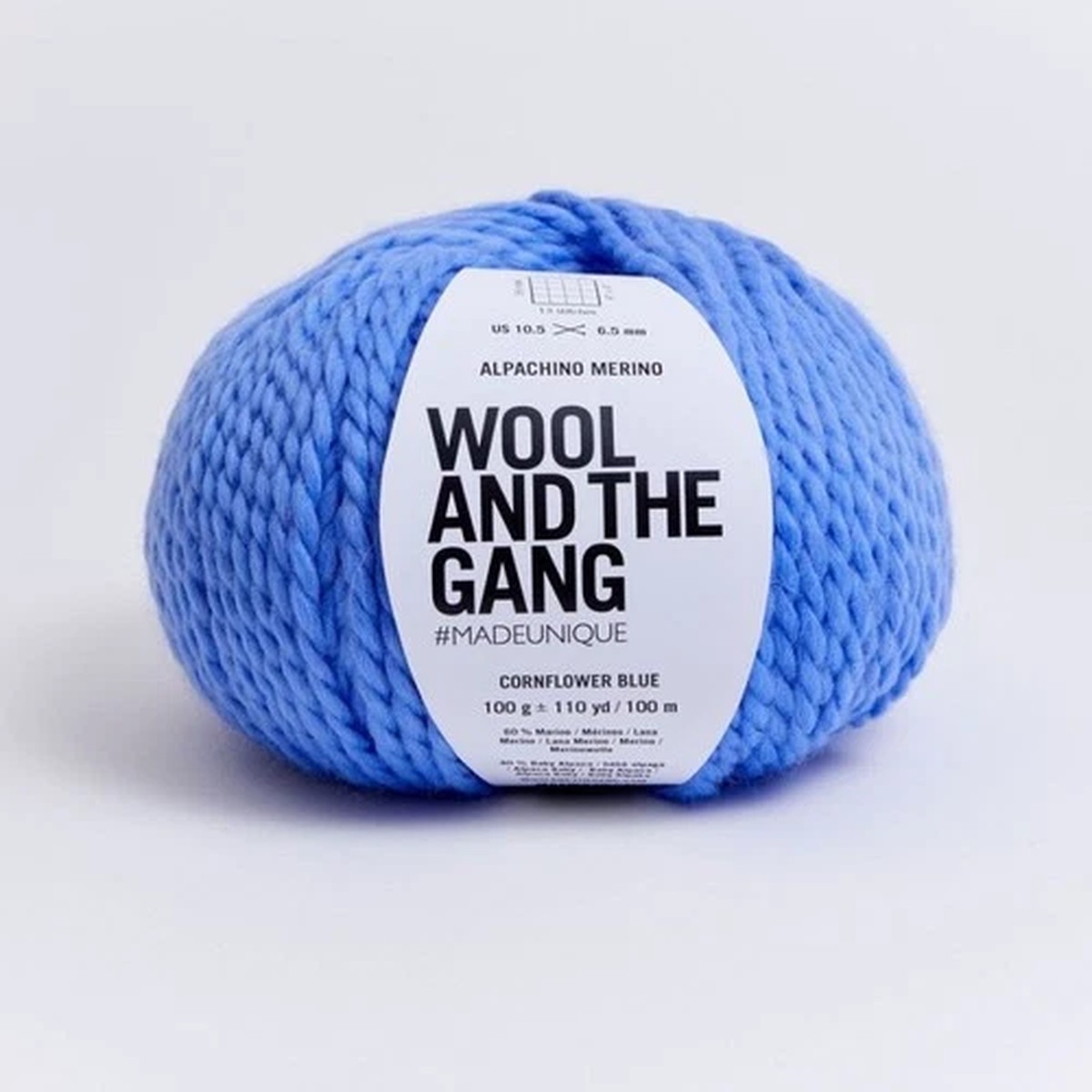 Knitting Yarn Wool and the Gang Alpachino Merino Chunky Plain 12 Ply 110 yds