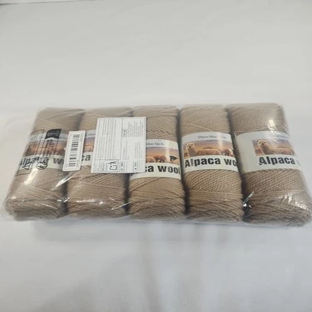 Lot Of 5 Skeins Blue Birds Alpaca Wool Yarn Thread