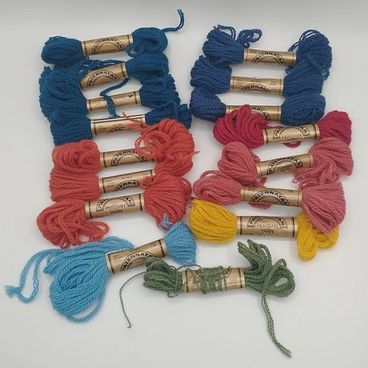 PATERNAYAN Persian Needlepoint Virgin Wool Yarn LOT of 15 Multi Colors