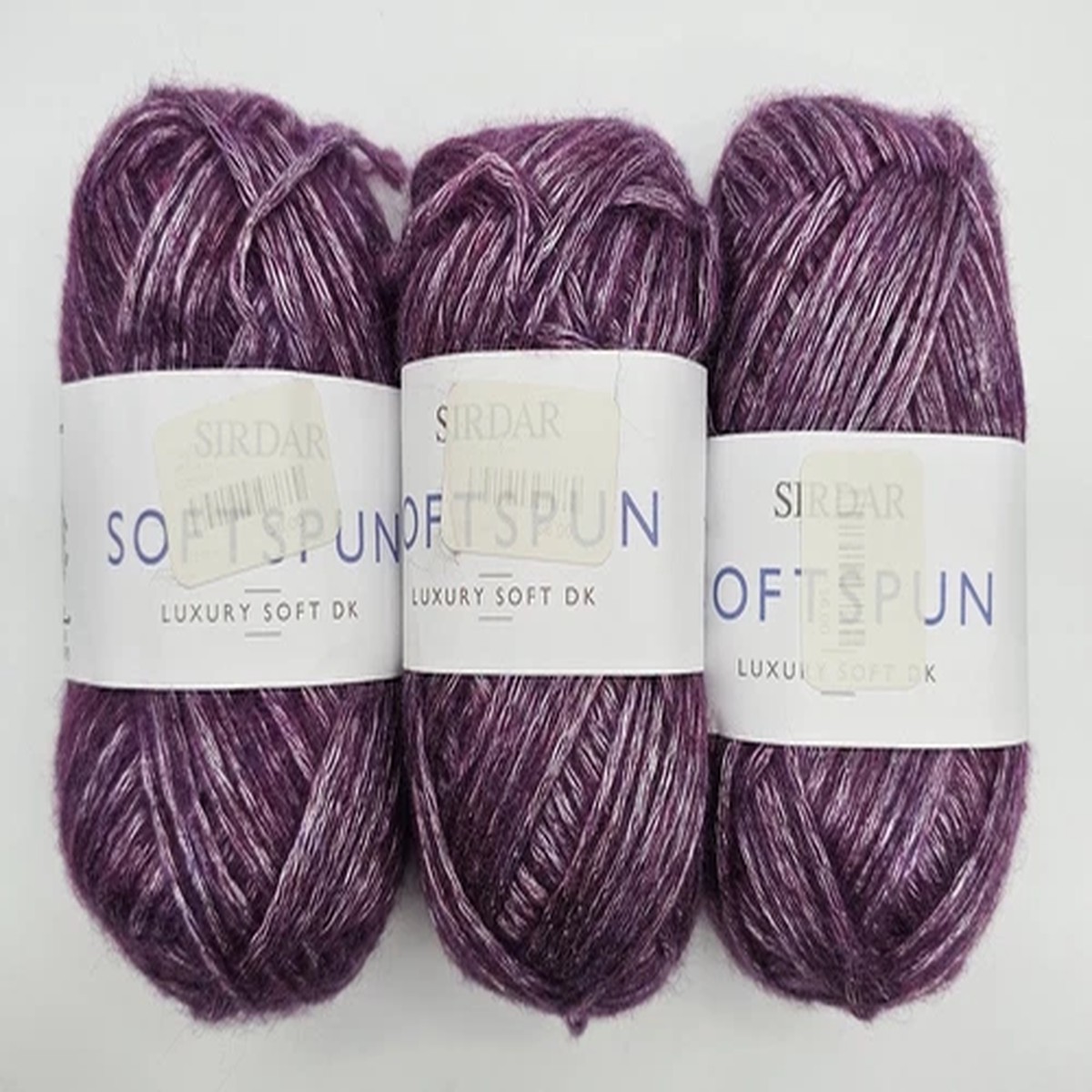 SIRDAR SOFTSPUN Blend Yarn Color #552 AMETHYST (Lot of 3) Nylon/Wool/Acrylic NEW