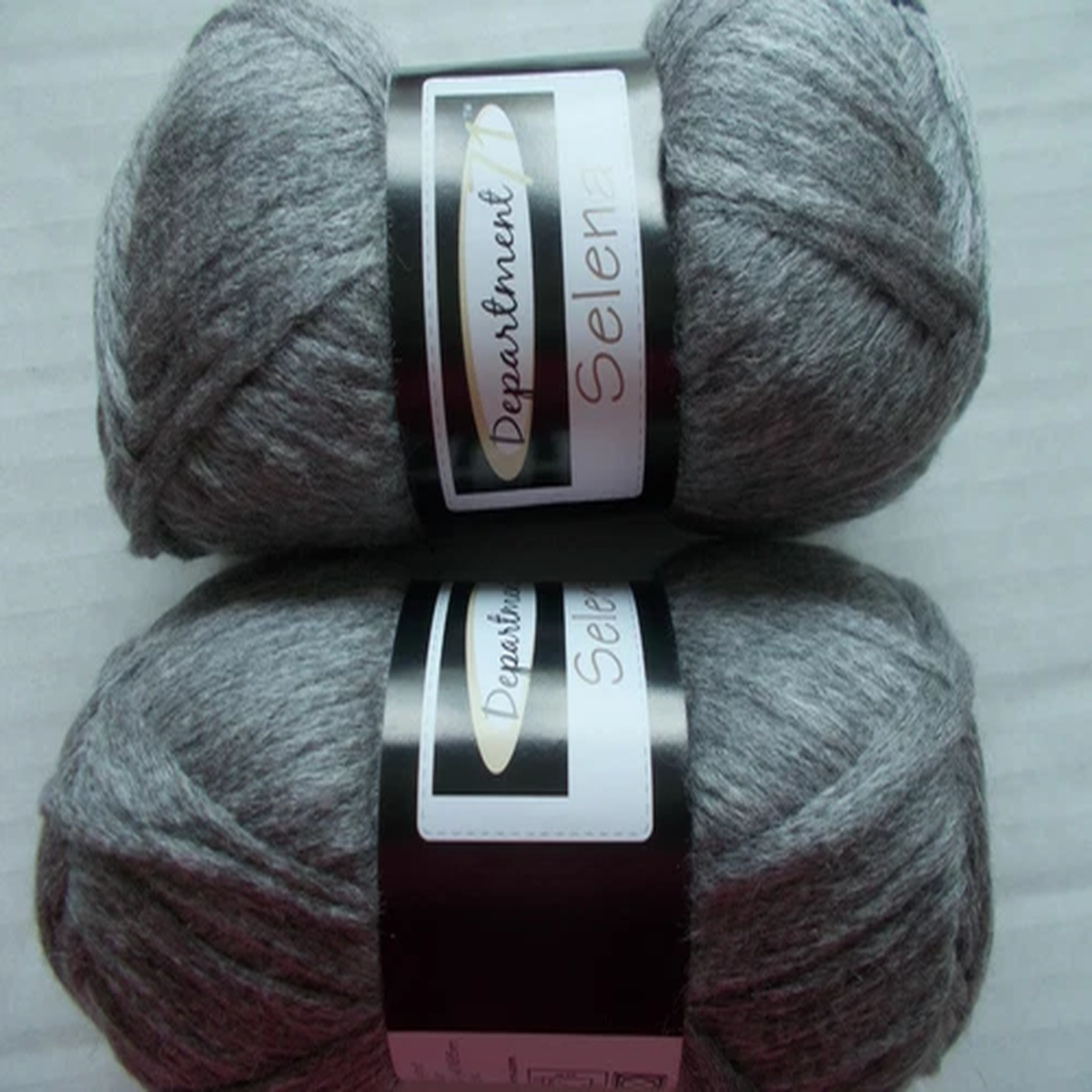 Department 71 Selena luxury yarn, Ash, lot of 2 (180 yds each)